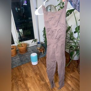 Free people chocolate brown high neck good karma onsie